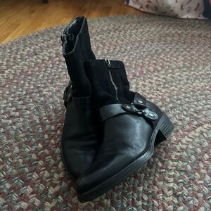 Franco Sarto Benton Black Leather Motorcycle Boot